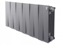 Биметаллический радиатор отопления Royal Thermo PianoForte 300 12 секций Silver Satin