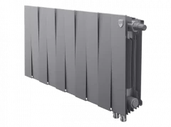 Биметаллический радиатор отопления Royal Thermo PianoForte 300 10 секций Silver Satin VDR