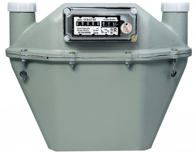 Счетчик газа Беломо СГД-3Т-G6 (250 мм) Правый с термокорректором