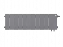 Биметаллический радиатор отопления Royal Thermo PianoForte 200 12 секций Silver Satin VDR