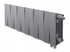 Биметаллический радиатор отопления Royal Thermo PianoForte 200 12 секций Silver Satin VDR