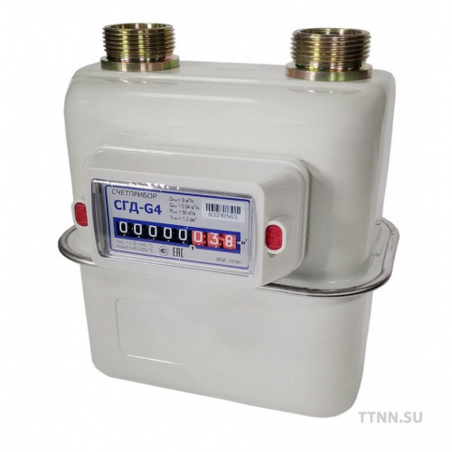 Счетчик газа Счетприбор СГД-G4 Левый 110 мм, 1 1/4 (на замену NPM-G4 и ВК-G-4)