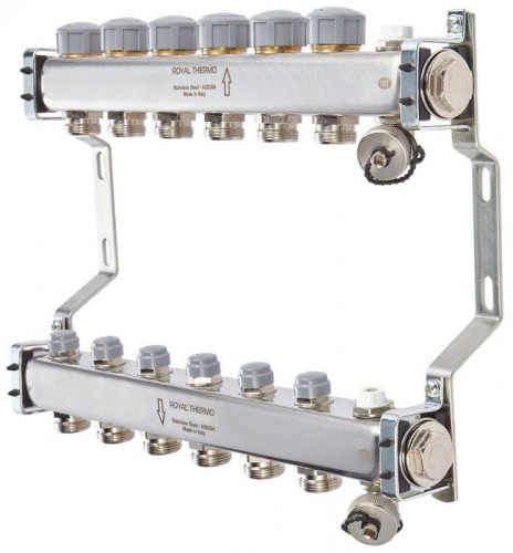 Для отопления Royal Thermo 1" ВР-3/4" НР, 7 выходов, нерж. (RTE 51.107)